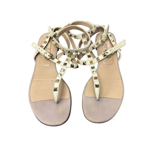 Valentino Garavani Rockstud leather sandals size: 371/2 US 7 - Picture 1 of 12